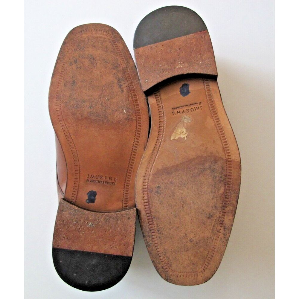 Men's Size 8.5M J. Murphy by Johnston & Murphy Novick Brown Cap Toe Dress Shoes - Picture 8 of 8